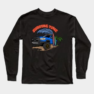 4Runner Toyota Surfing Time Holiday - Blue Long Sleeve T-Shirt